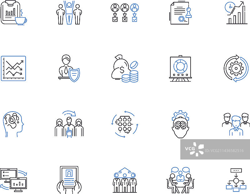 管理概要图标集合图片素材