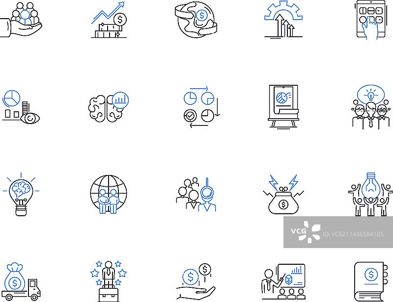 目标和关键结果轮廓图标图片素材