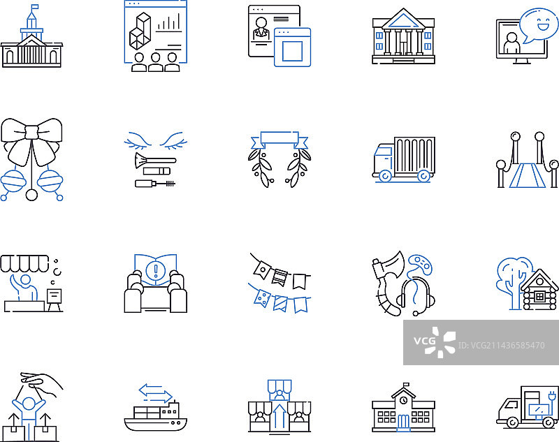 城市生活轮廓图标系列图片素材
