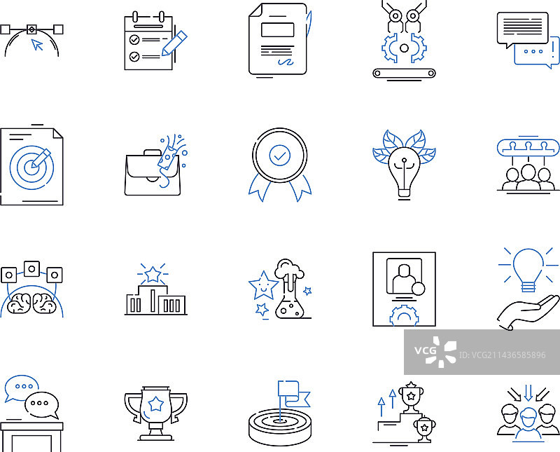 体育教育轮廓图标合集图片素材