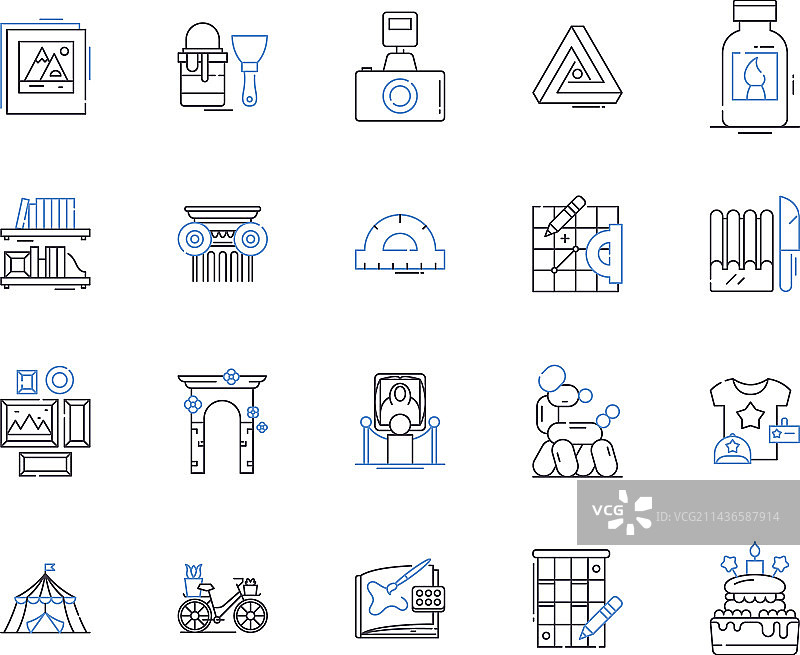 创意职业轮廓图标合集图片素材