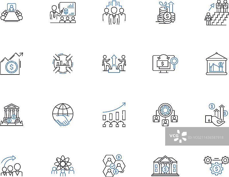 公司系统轮廓图标合集图片素材