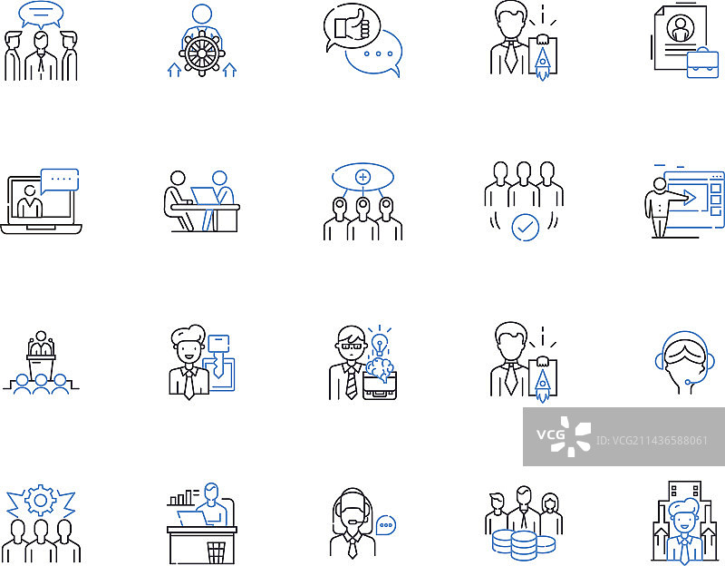 员工轮廓图标合集：员工职员图片素材