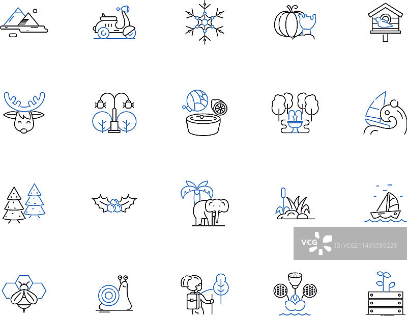 气候轮廓图标合集：气候热图片素材