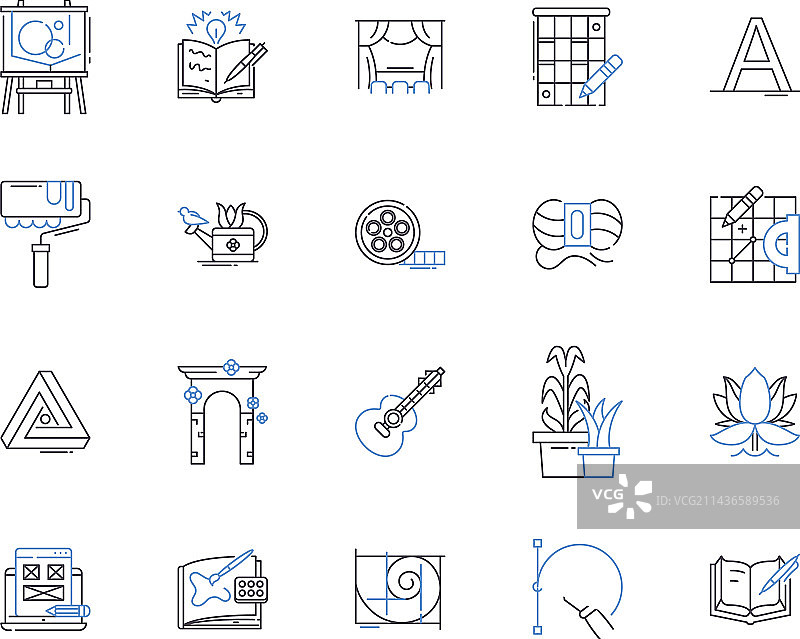 创意职业轮廓图标合集图片素材