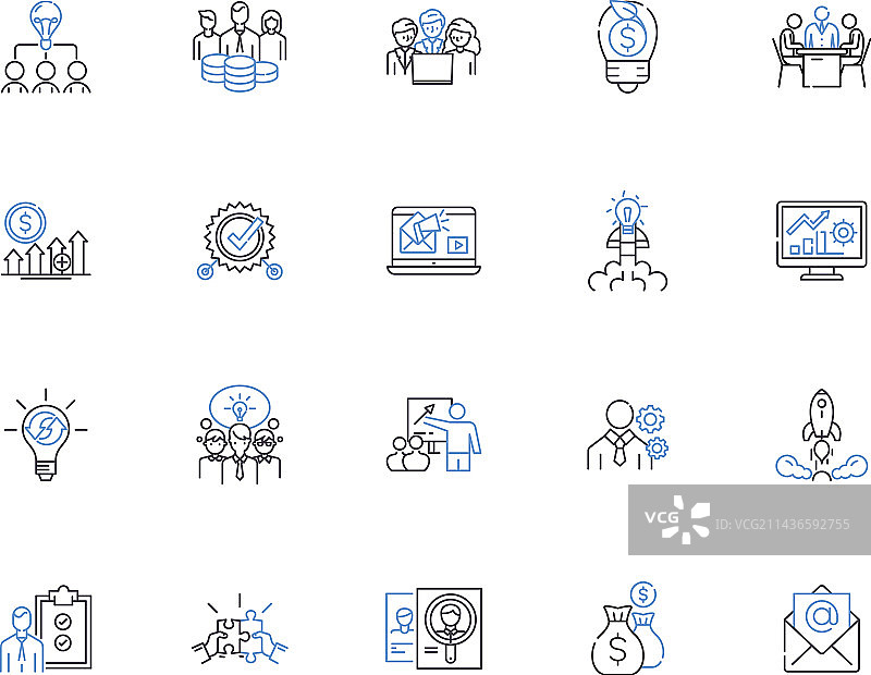 商务创意轮廓图标合集图片素材