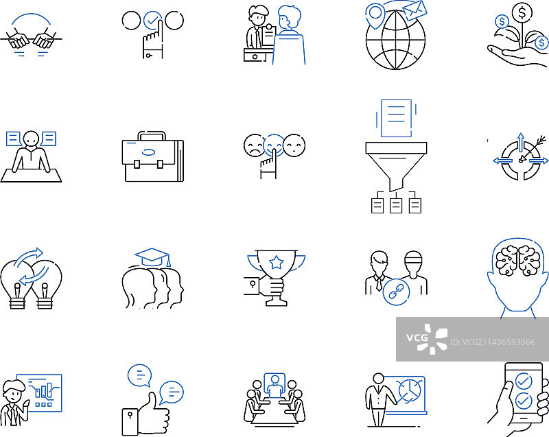 公司目标轮廓图标合集图片素材