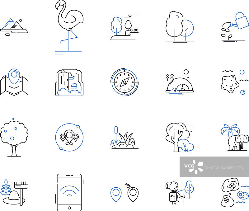 徒步旅行概要图标图片素材