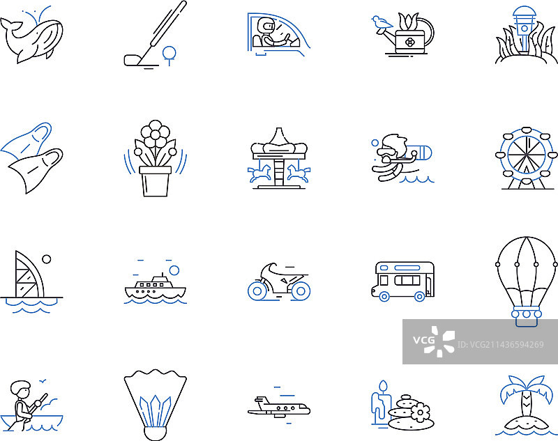 夏季航海主题图标图片素材