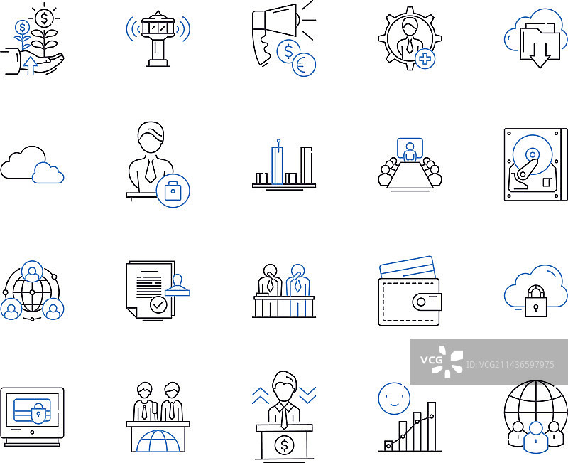 财务预算大纲图标合集图片素材
