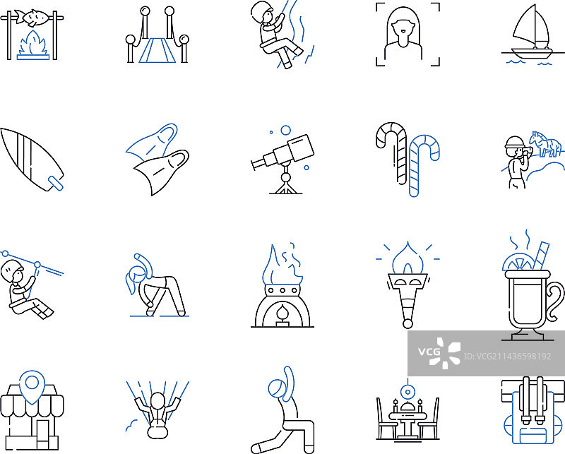 休闲运动线稿图标图片素材