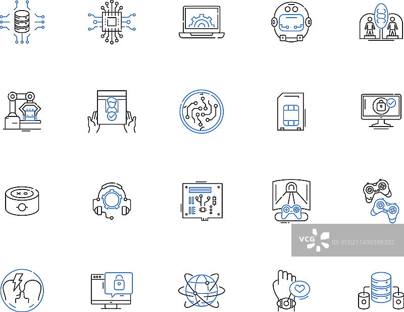 五金轮廓图标合集图片素材