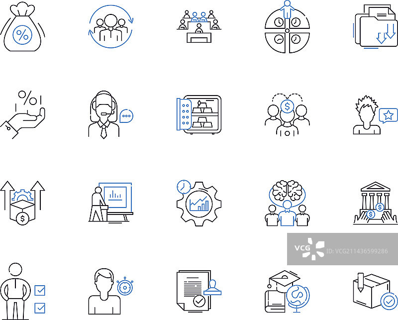 金融货币轮廓图标图片素材