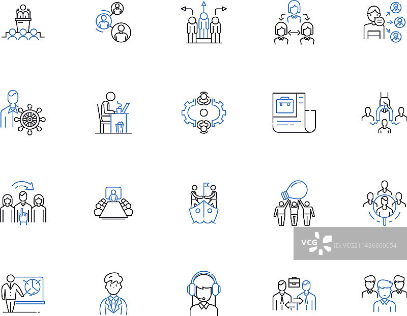 员工轮廓图标集合，人员图片素材