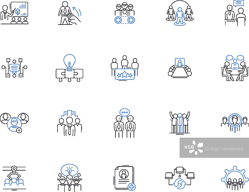 会议大纲图标集图片素材