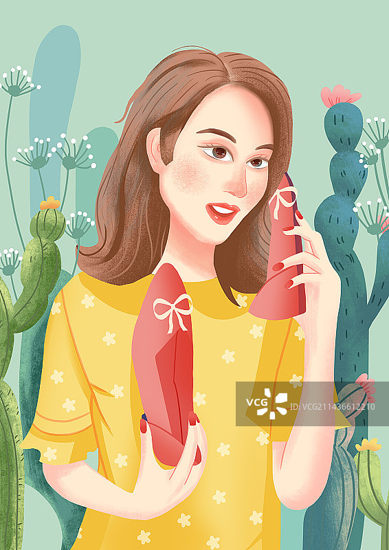 购物促销时尚风插画图片素材