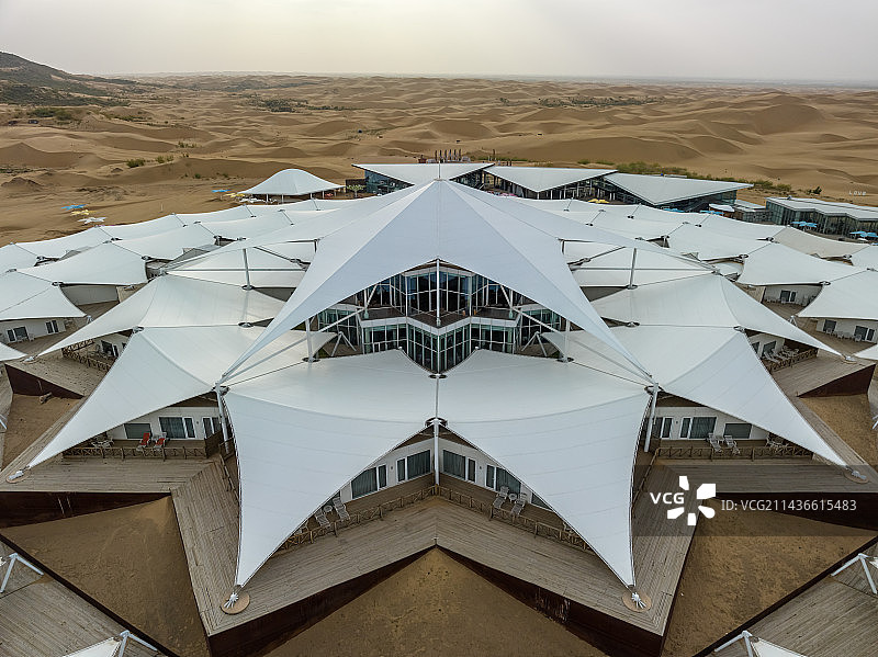 响沙湾沙漠莲花酒店图片素材