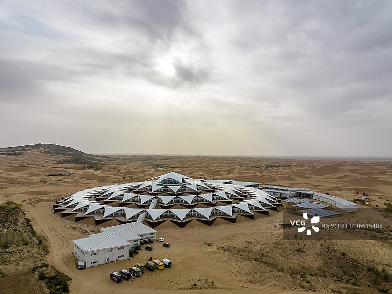 响沙湾沙漠莲花酒店图片素材