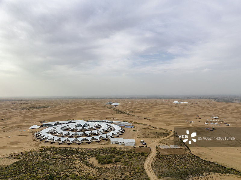 响沙湾沙漠莲花酒店图片素材