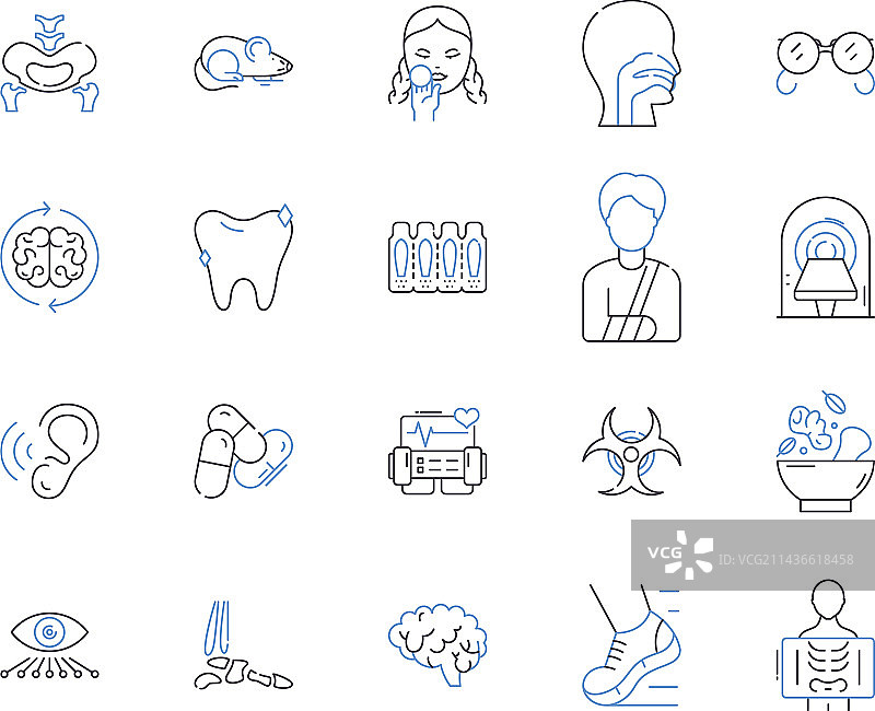 健康治疗图标集合图片素材