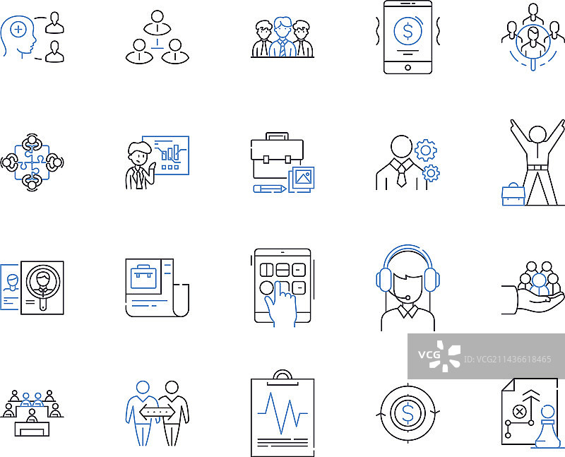 员工和规划大纲图标集合图片素材