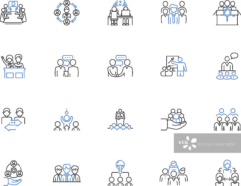 团队合作图标合集图片素材