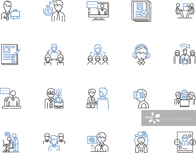 求职招聘大纲图标合集图片素材