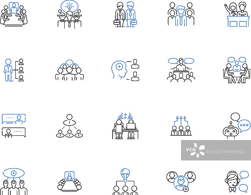 团队轮廓图标合集图片素材