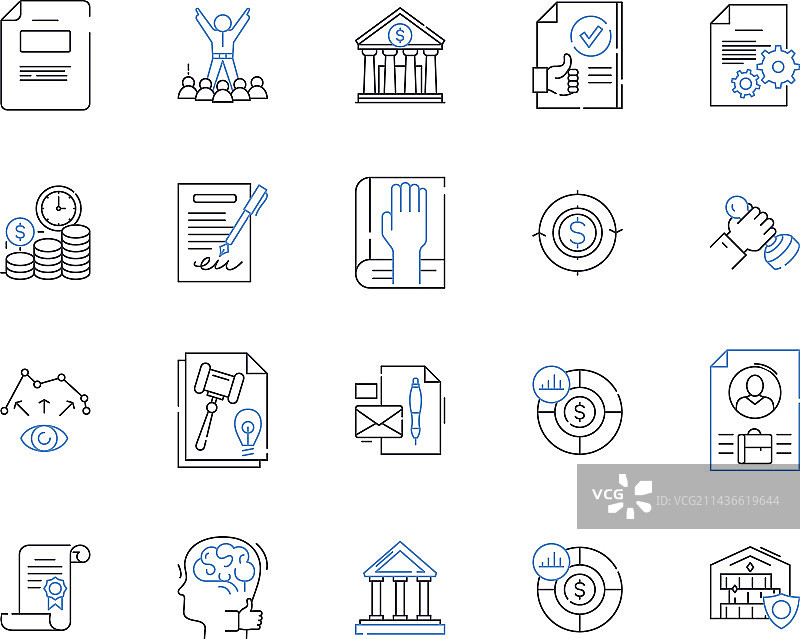 国际法轮廓图标合集图片素材