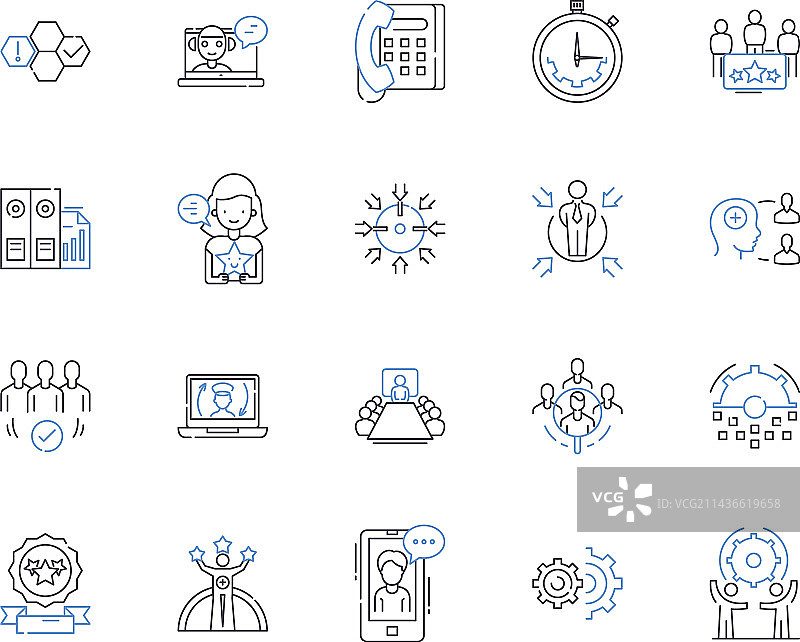 商务联系概要图标合集图片素材