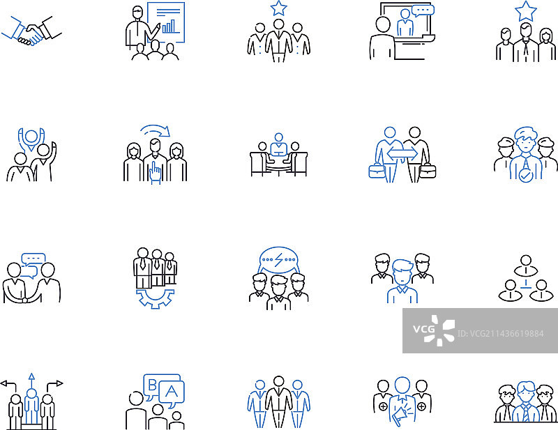 团队轮廓图标合集图片素材
