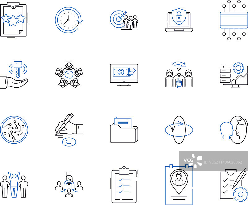 商务联系概要图标合集图片素材
