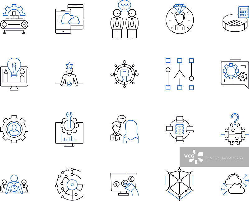 互动概要图标合集图片素材