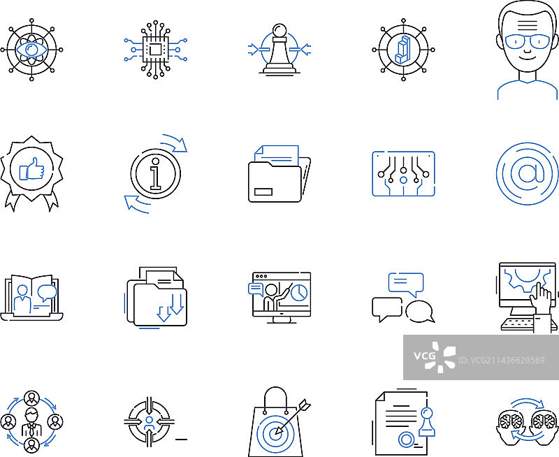 商务联系概要图标合集图片素材