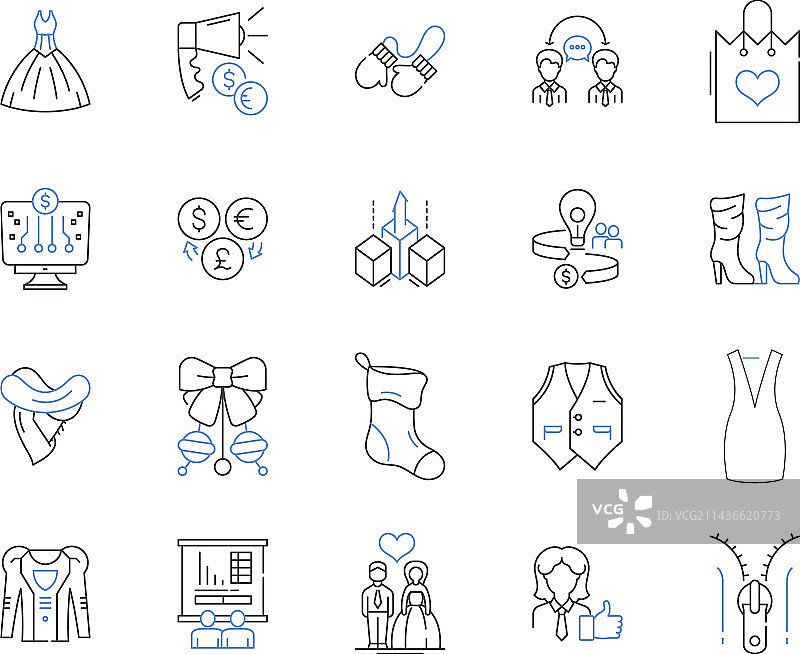 时尚工厂轮廓图标系列图片素材