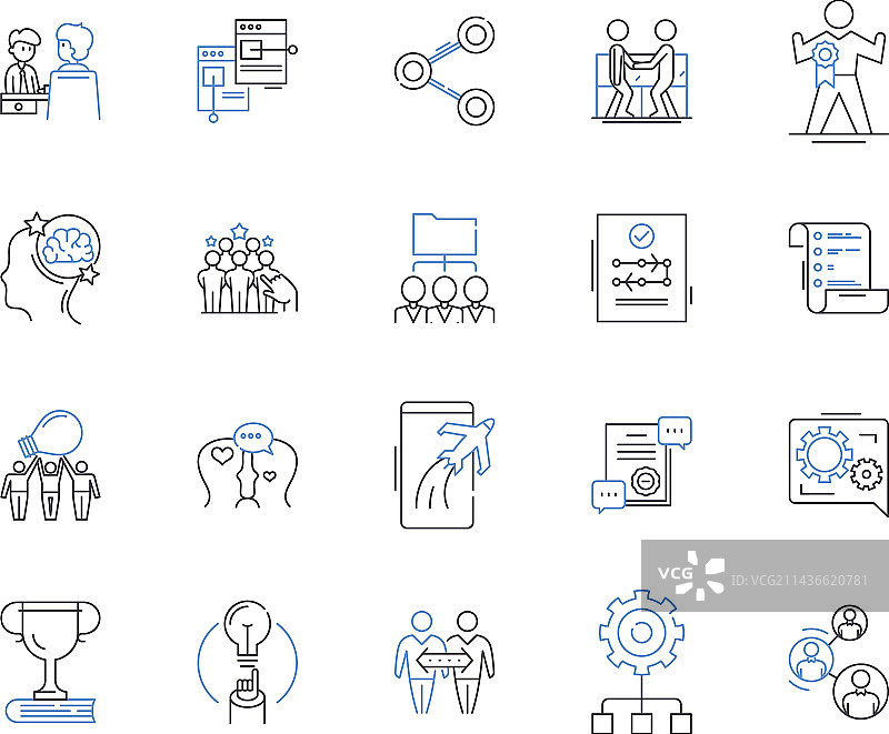 公司团队轮廓图标合集图片素材