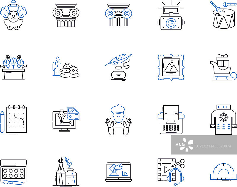 创意职业轮廓图标合集图片素材