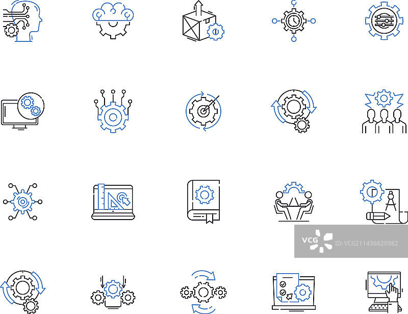 设置轮廓图标集合选项图片素材