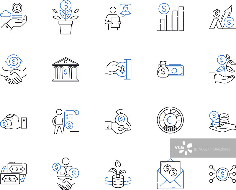 投资部门图标合集图片素材