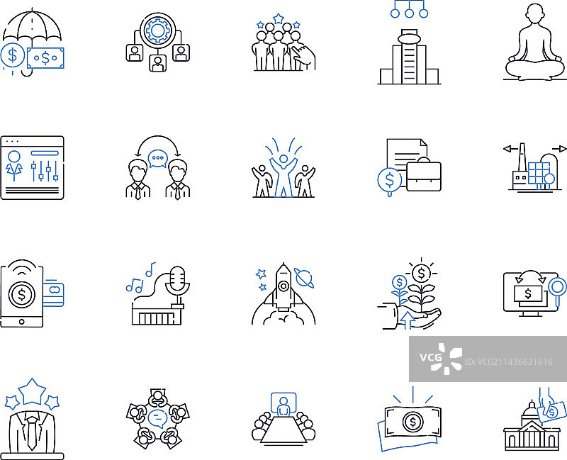 孵化器和加速器轮廓图标图片素材