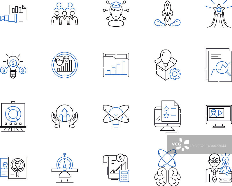 战略与企业大纲图标合集图片素材