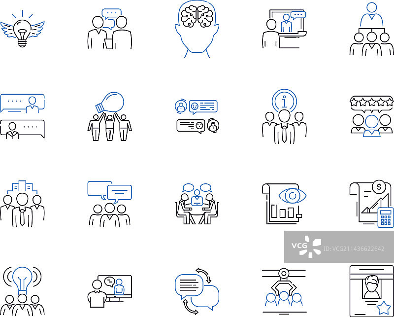 首席执行官轮廓图标合集图片素材