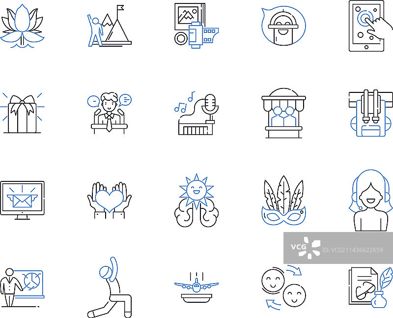 休闲养生旅行大纲图标图片素材