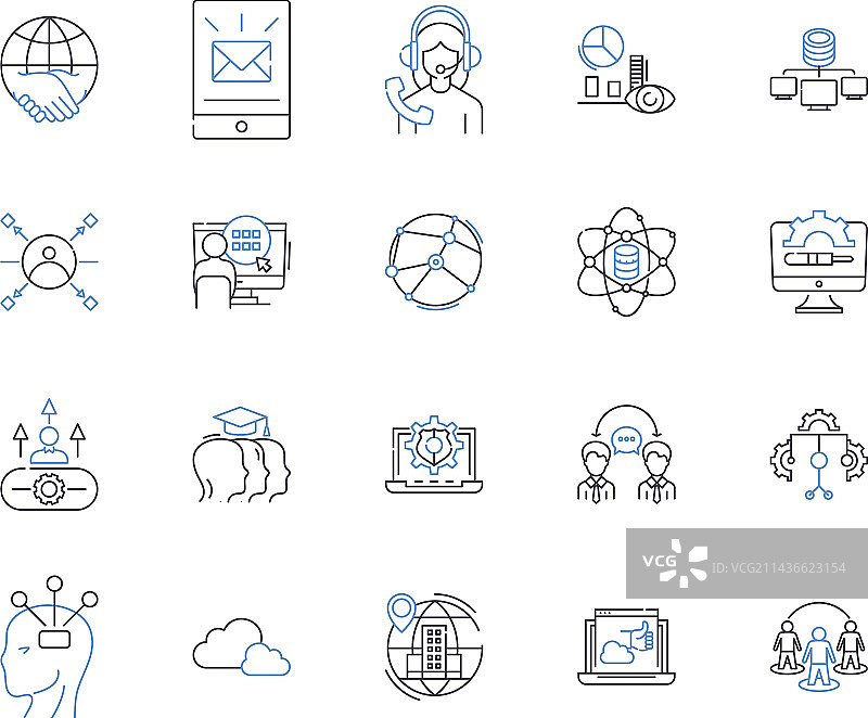 互动概要图标合集图片素材