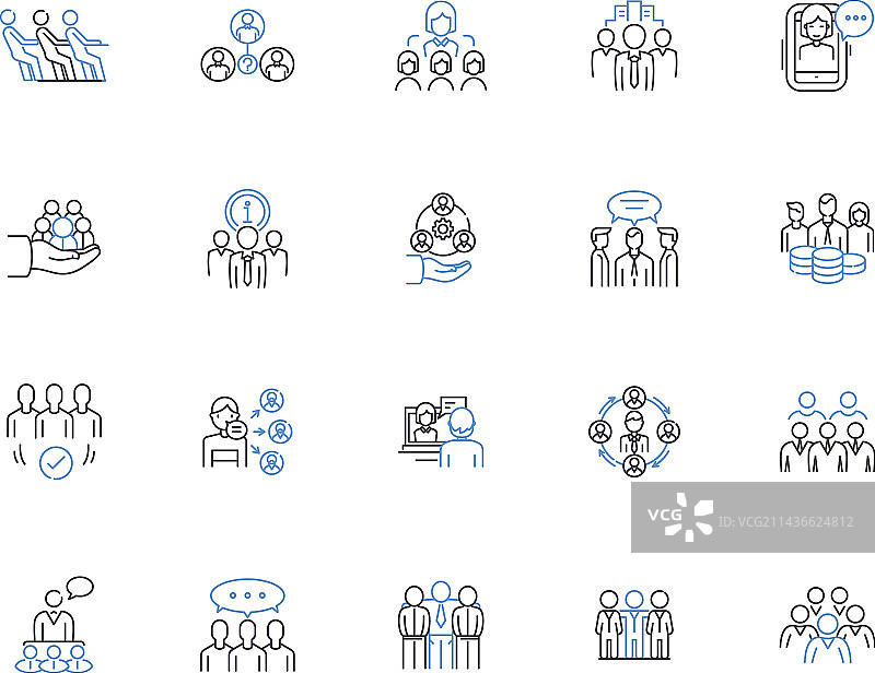 团队轮廓图标合集图片素材