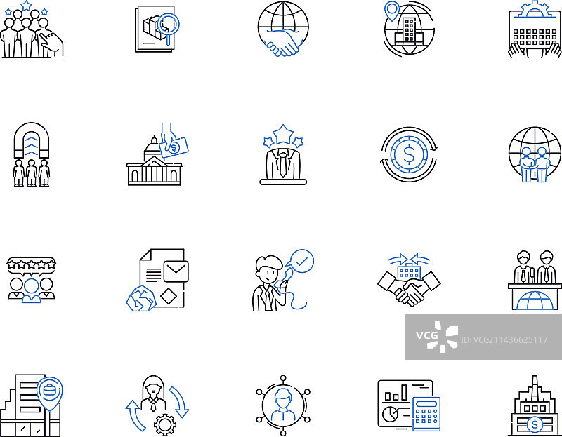 全球化轮廓图标合集图片素材