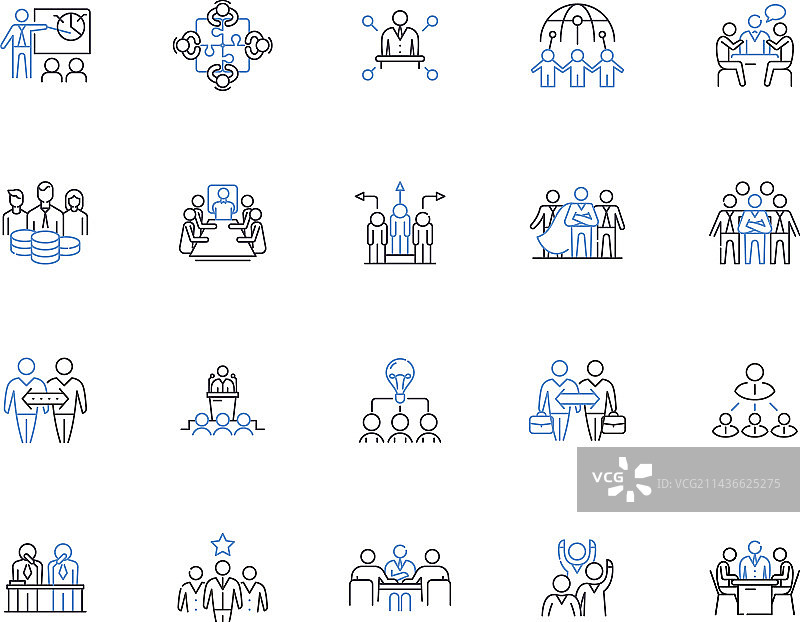 会议大纲图标合集图片素材