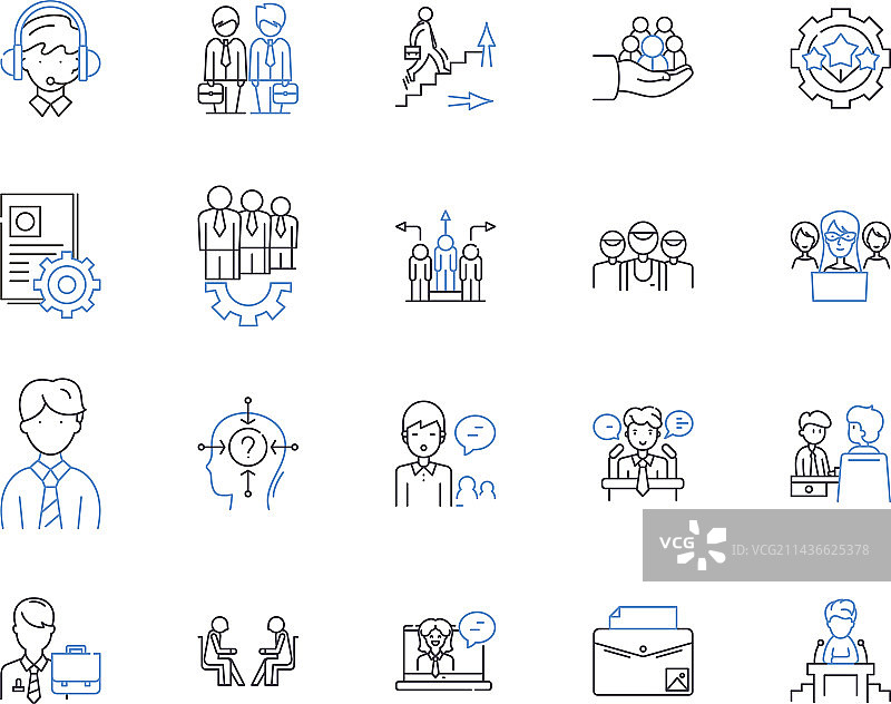 职业和管理轮廓图标合集图片素材