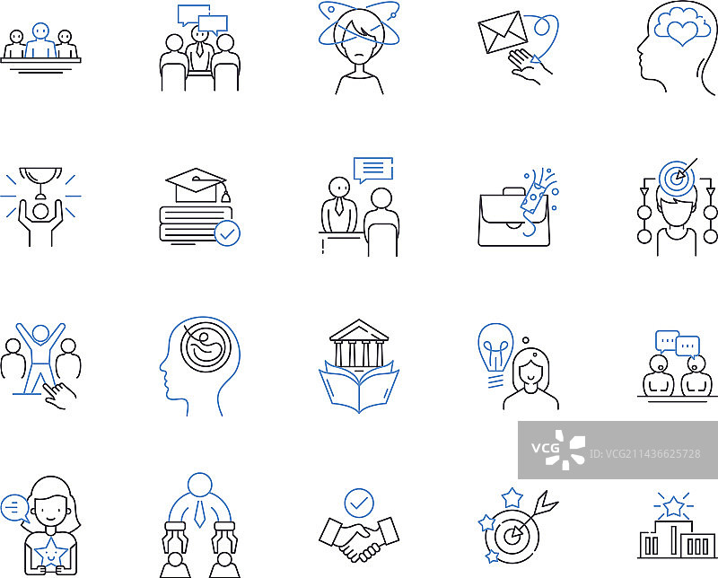 教练项目轮廓图标合集图片素材