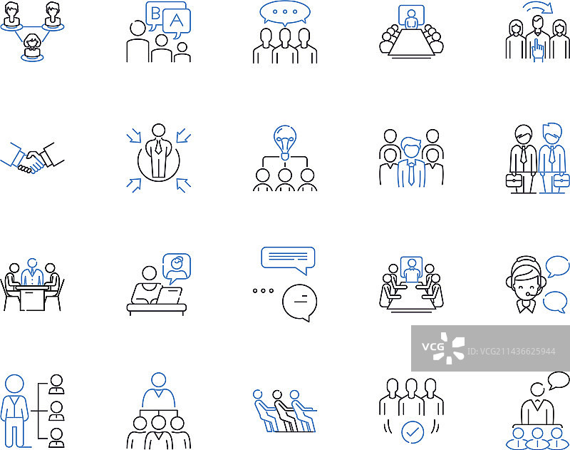 管理同事轮廓图标合集图片素材